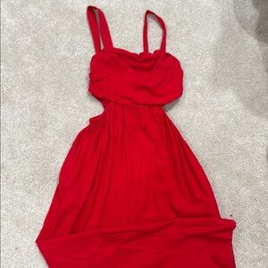 A New Day Red Cutout Maxi Sundress